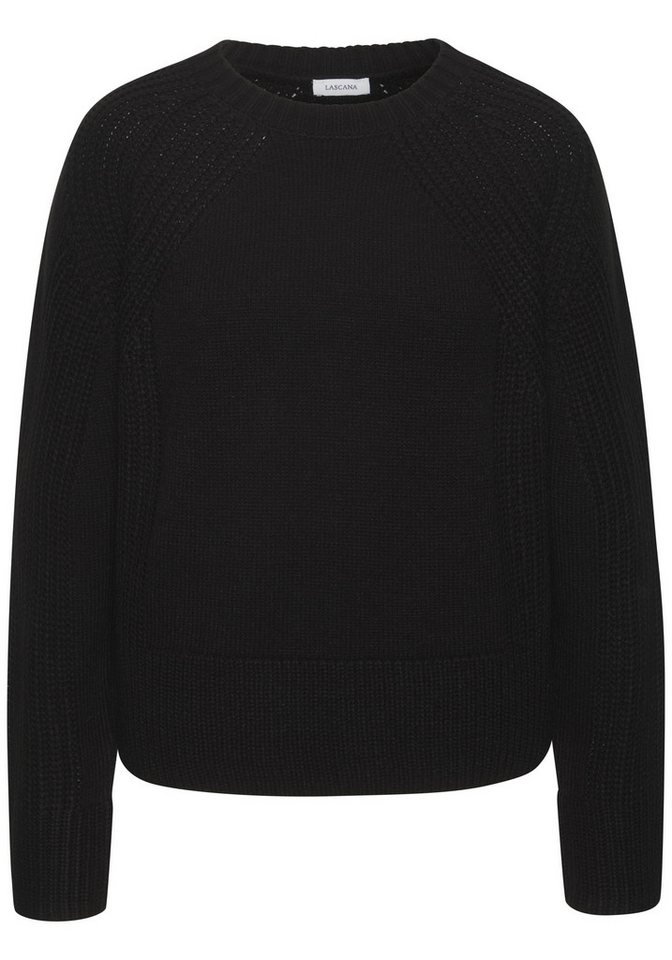 LASCANA Strickpullover mit Grobstrick-Details kuscheliger Damenpullover, warmer Rundhalspullover, bequem – Bild 2 von 5