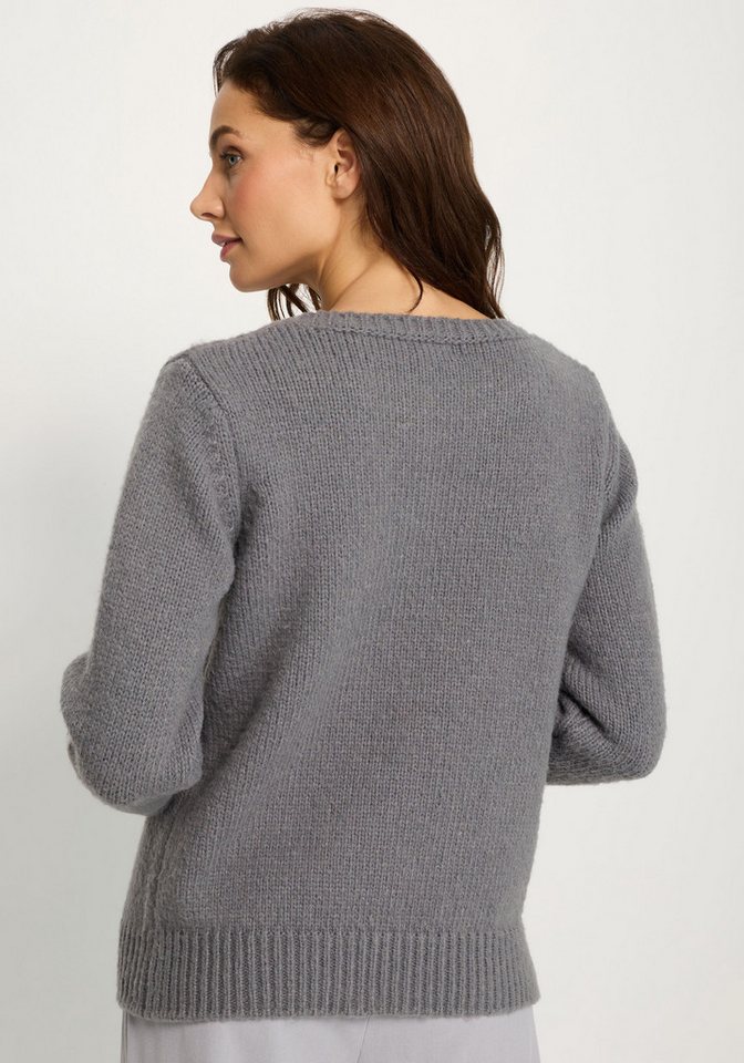 LASCANA Strickpullover mit Schleifen-Applikation vorne, casual – Bild 3 von 5