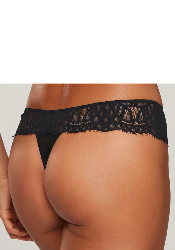 LASCANA String Cara aus dezent transparenter Spitze, anteilig aus recyceltem Material – Bild 4 von 5