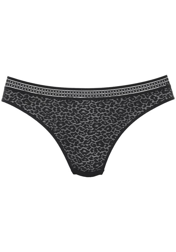 LASCANA String Freya aus Spitze in Leo-Optik mit modischem Bund, sexy Dessous – Bild 2 von 5
