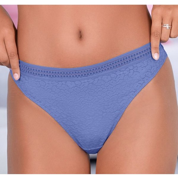 LASCANA String Freya aus Spitze in Leo-Optik mit modischem Bund, sexy Dessous