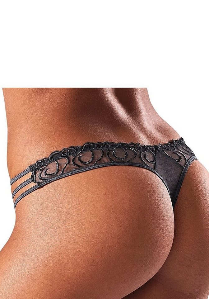 LASCANA String mit aufregender Stickerei, sexy Dessous, Reizwäsche – Bild 3 von 5