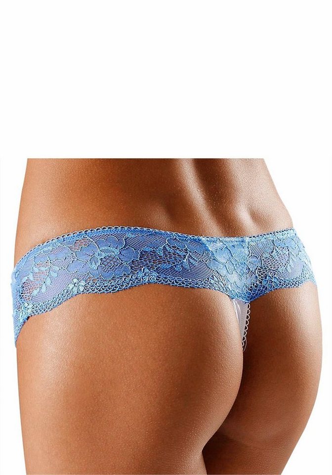 LASCANA String mit breitem Bund aus blumiger Spitze, Dessous – Bild 3 von 5