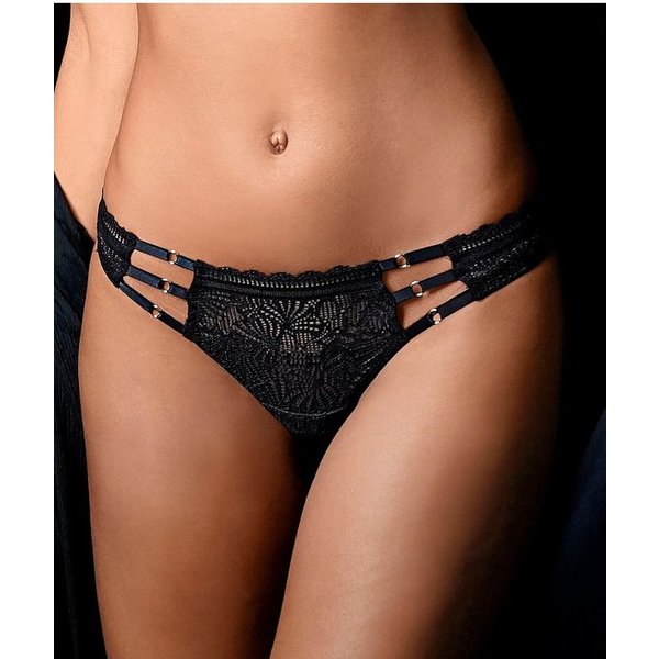 LASCANA String mit extravaganten Schmuckringen vorn