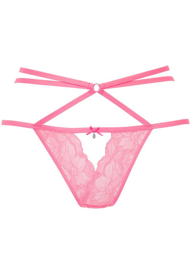 LASCANA String mit extravaganter Bänder-Optik und sexy Cut-Out – Bild 2 von 5