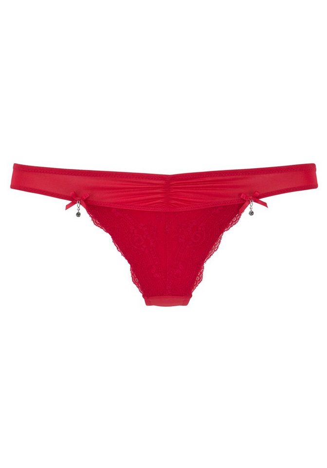 LASCANA String mit Zierschleifen und Glitzeraccessoire – Bild 2 von 5