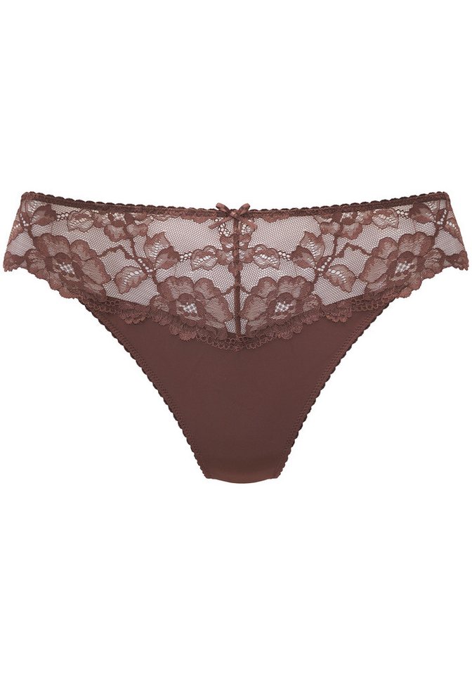 LASCANA String Vittoria mit seidiger Microfaser & floraler Spitze – Bild 2 von 4