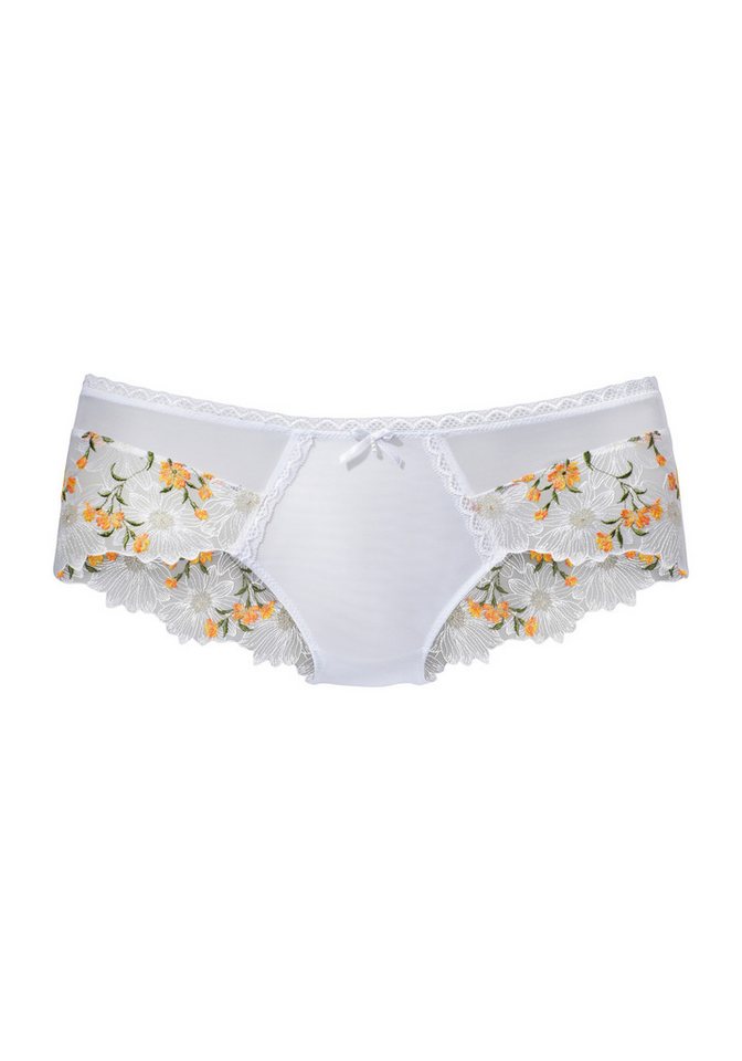 LASCANA Stringpanty aus zarter, floraler Stickereispitze und weichem Soft-Mesh – Bild 2 von 5