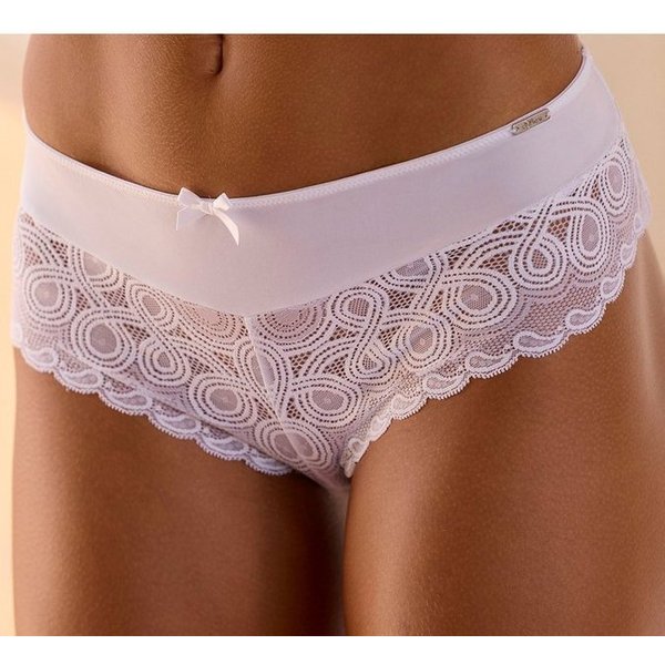 LASCANA Stringpanty mit extravaganter Spitze und Zierschleife