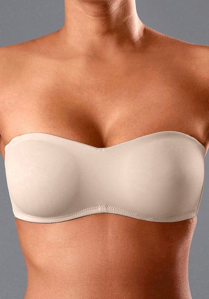 LASCANA T-Shirt-BH, Dirndl-BH, trägerloser BH, Bandeau-BH ohne Schale mit abnehmbaren Trägern, große Größen – Bild 4 von 5