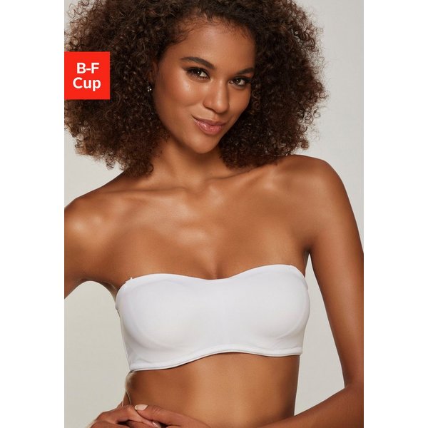 LASCANA T-Shirt-BH, Dirndl-BH, trägerloser BH, Bandeau-BH ohne Schale mit abnehmbaren Trägern, große Größen