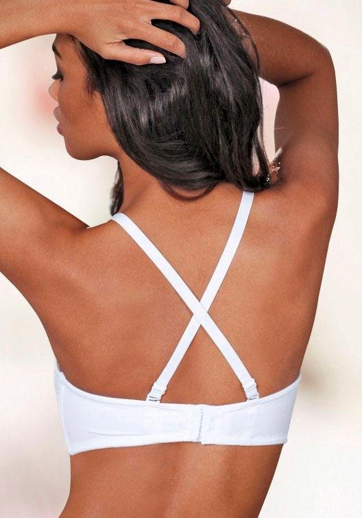 LASCANA T-Shirt-BH, Dirndl-BH, trägerloser BH, Bandeau-BH ohne Schale mit abnehmbaren Trägern, große Größen – Bild 4 von 5
