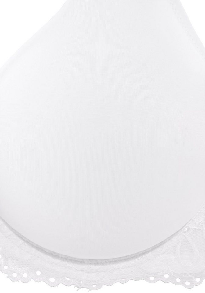 LASCANA T-Shirt-BH, BH mit Bügel mit Spitzenrücken mit breiten Trägern & seidiger Microfaser, große Größen, bequemer BH – Bild 5 von 5