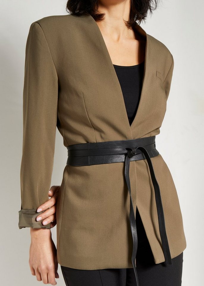 LASCANA Taillengürtel Bindegürtel, Bauchgürtel, Ledergürtel, Gürtel für Kleid & Overall aus weichem Leder zum Binden mit Shaping-Effekt – Bild 2 von 5
