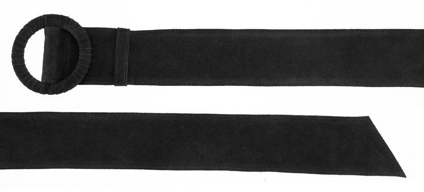 LASCANA Taillengürtel Ledergürtel, Gürtel für Kleid & Overall, Bauchgürtel aus hochwertigem Veloursleder, mit Shaping-Effekt – Bild 2 von 3