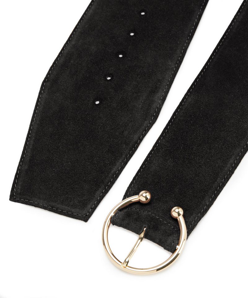 LASCANA Taillengürtel Ledergürtel, Gürtel für Kleid & Overall, Bauchgürtel aus Veloursleder mit Shaping-Effekt – Bild 3 von 3