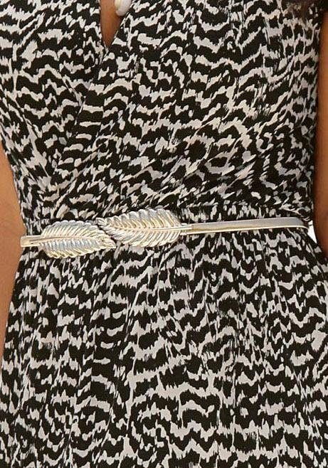 LASCANA Taillengürtel Schmuckgürtel, elastischer Gürtel für Kleid & Overall, Bauchgürtel aus Stretch-Material mit moderner Schließe – Bild 2 von 5
