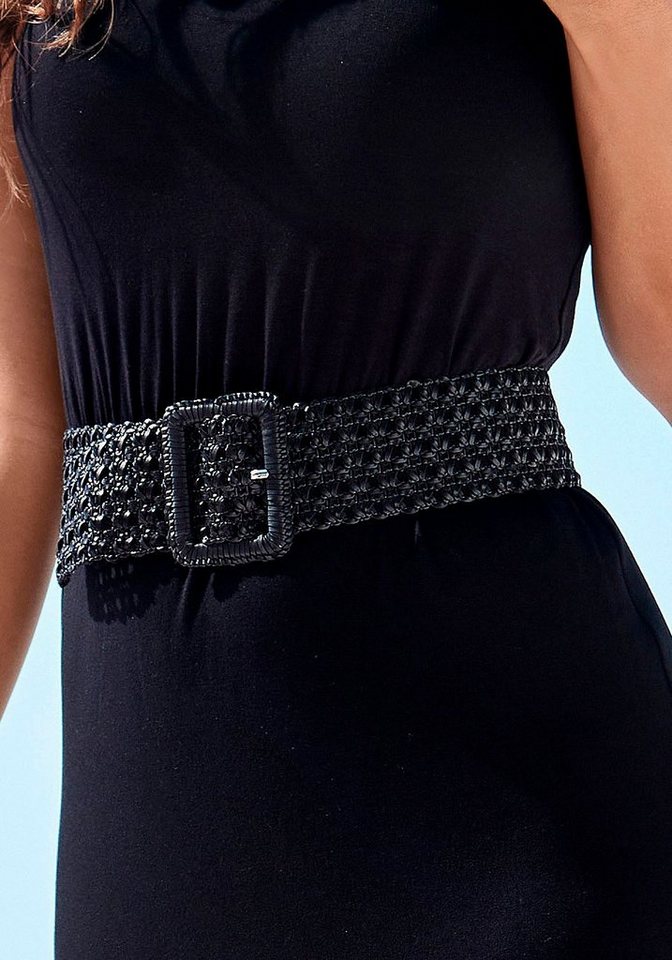 LASCANA Taillengürtel Stretchgürtel, Bauchgürtel, Gürtel für Kleid & Overall in moderner Häkel Optik mit Shaping-Effekt – Bild 2 von 4