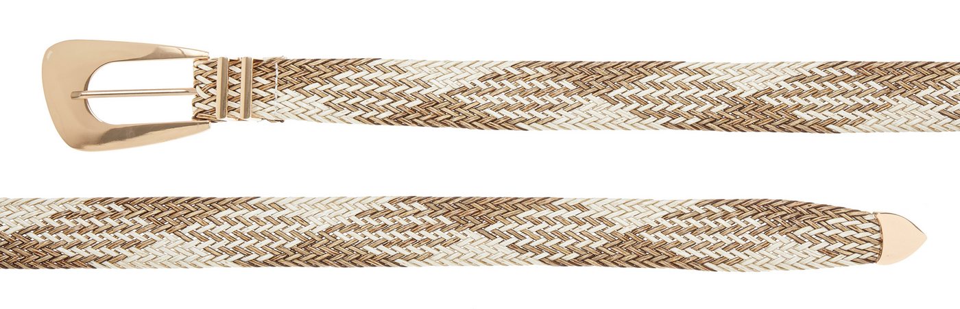 LASCANA Taillengürtel Stretchgürtel, Schmuckgürtel, Gürtel für Kleid & Overall, Bauchgürtel in moderner Bast-Optik mit Shaping-Effekt dank elastischem Material – Bild 3 von 5
