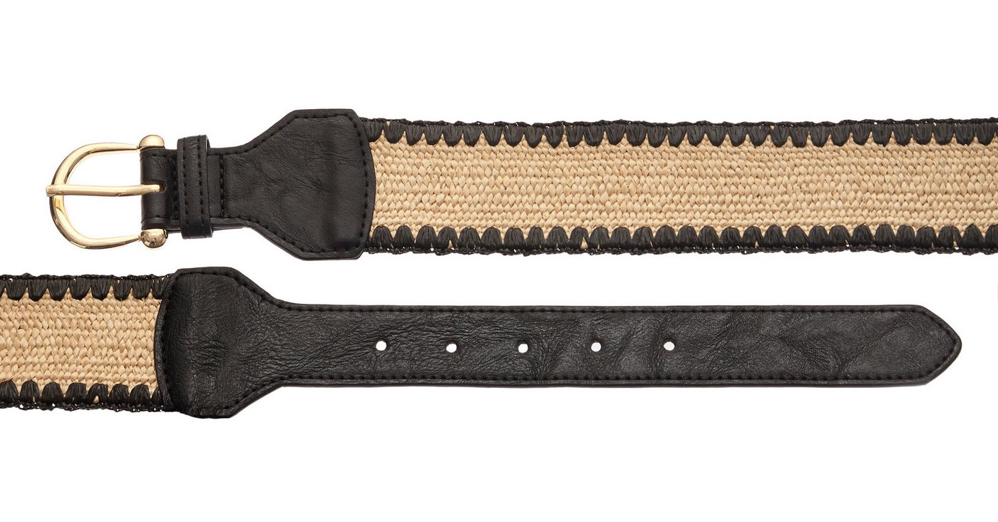 LASCANA Taillengürtel Stretchgürtel, Bauchgürtel, elastischer Gürtel für Kleid & Overall in moderner Bast-Optik mit Shaping-Effekt dank elastischem Material – Bild 3 von 4