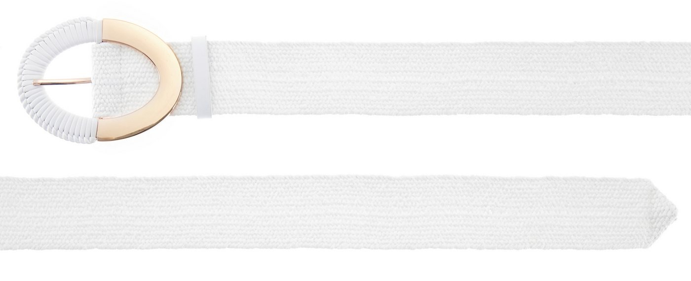 LASCANA Taillengürtel Stretchgürtel, Schmuckgürtel, elastischer Gürtel für Kleid & Overall in moderner Bast-Optik mit Shaping-Effekt dank elastischem Material – Bild 2 von 3