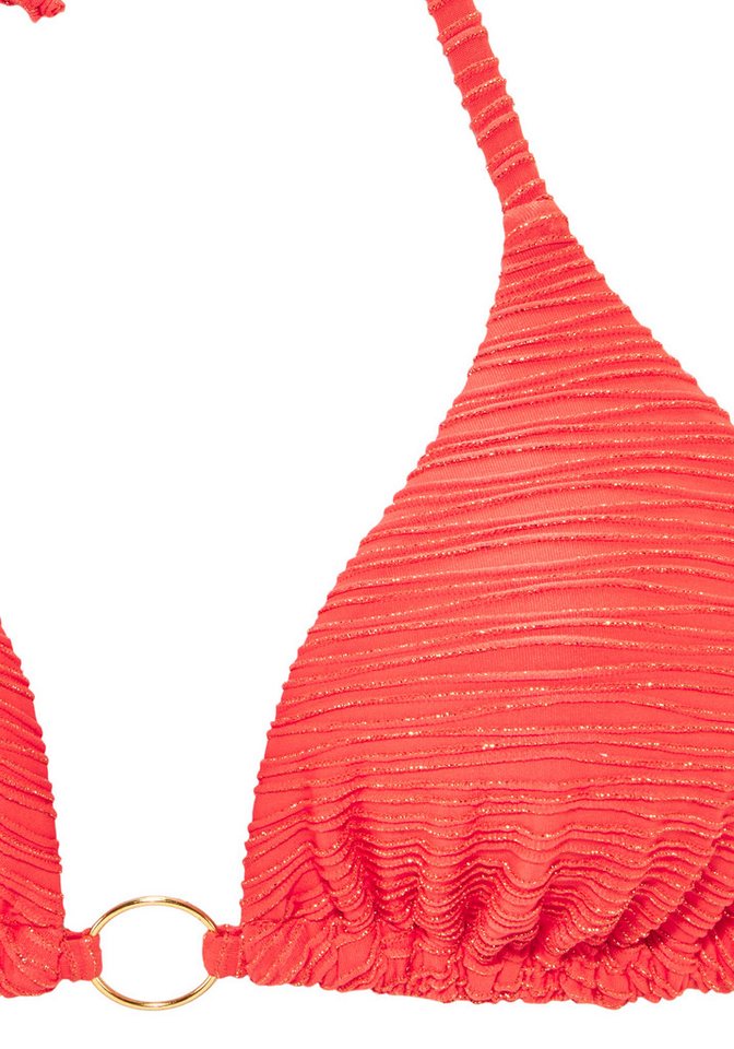 LASCANA Triangel-Bikini Glitzernde Strukturware – Bild 5 von 5