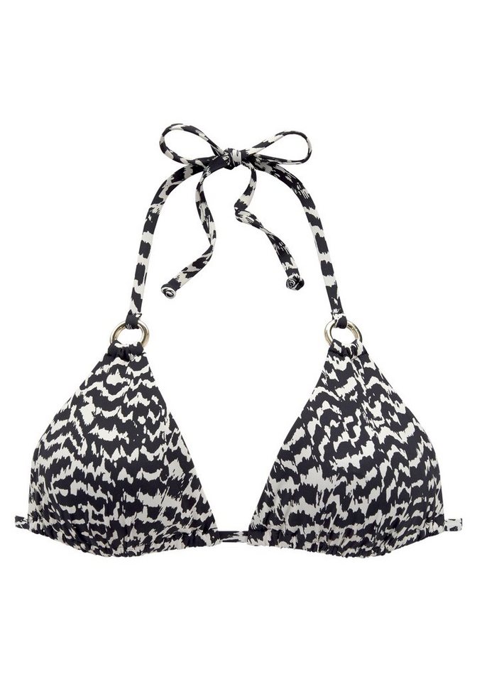 LASCANA Triangel-Bikini-Top Clara, mit goldfarbenen Ringen – Bild 2 von 5