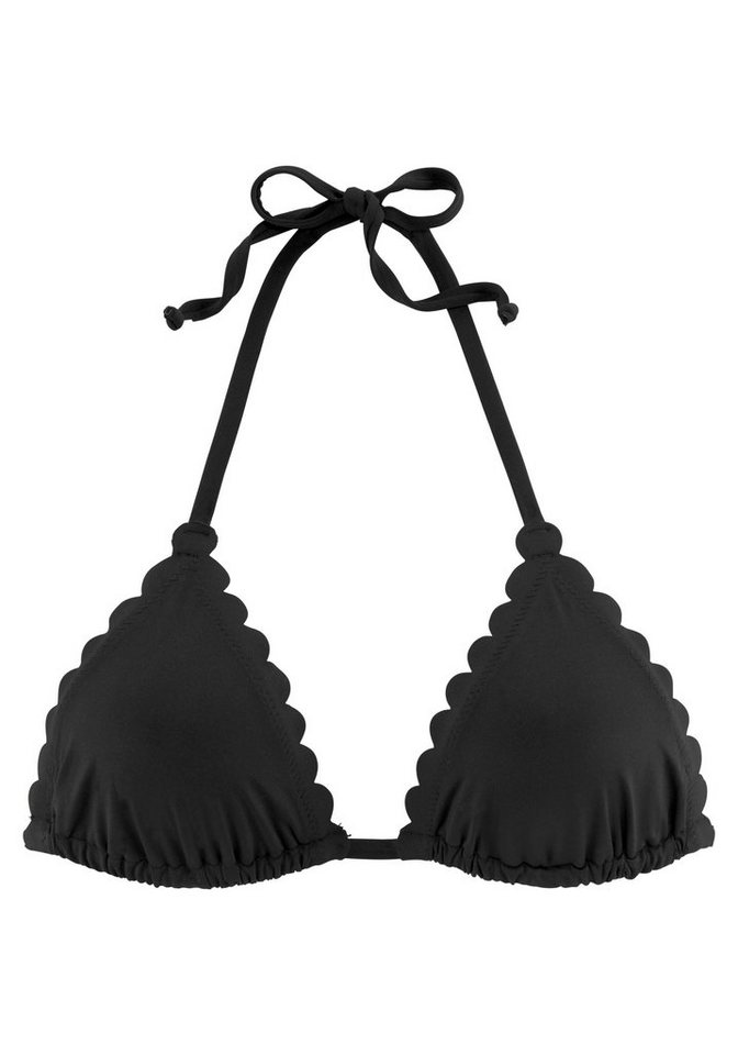 LASCANA Triangel-Bikini-Top Scallop, mit gelaserter Wellenkannte – Bild 2 von 5