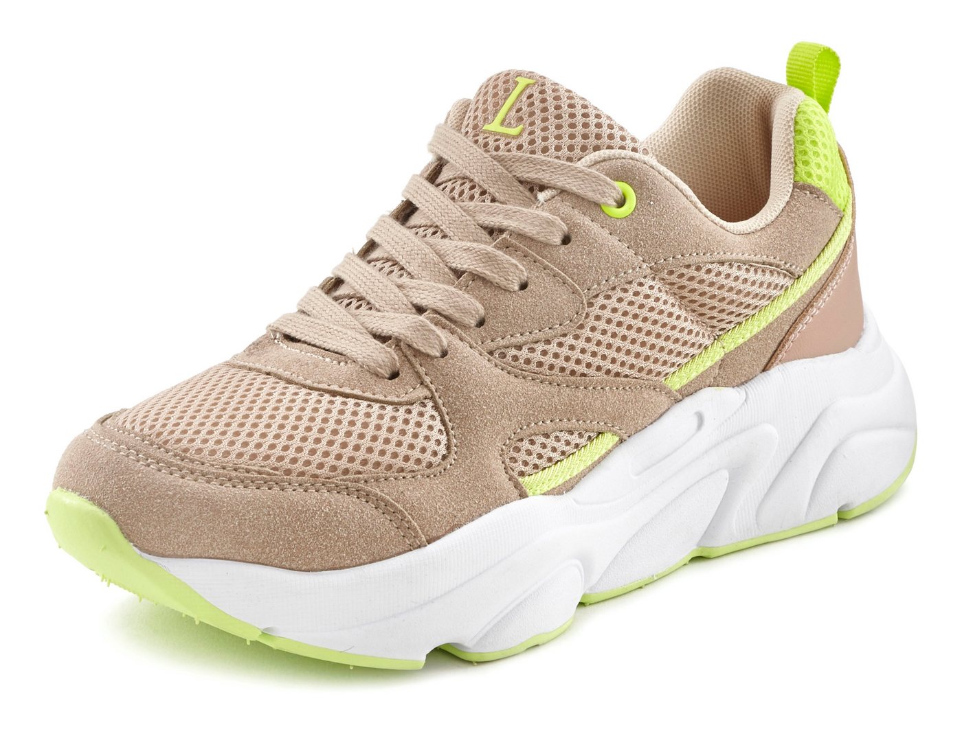 LASCANA Turnschuhe, Sneaker Schnürhalbschuh, leichte Chunky-Sohle, herausnehmbare Innensohle – Bild 2 von 5
