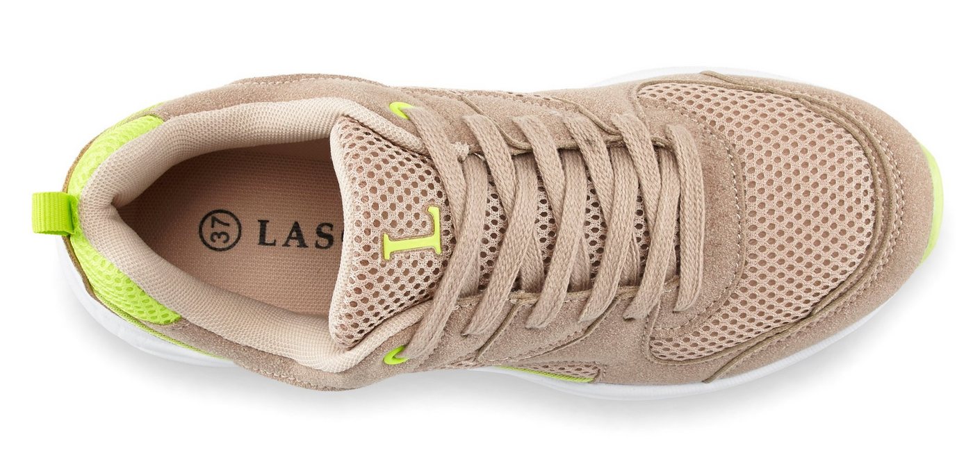 LASCANA Turnschuhe, Sneaker Schnürhalbschuh, leichte Chunky-Sohle, herausnehmbare Innensohle – Bild 3 von 5