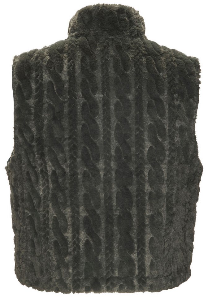 LASCANA Wendeweste, wendbare Steppweste mit flauschigem Fellimitat kuschelige Plüschweste, ideal zum Layering im Herbst, leicht wattiert – Bild 4 von 5