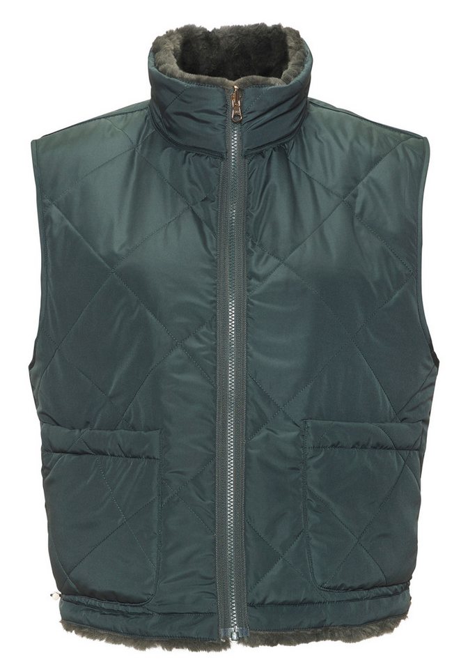 LASCANA Wendeweste, wendbare Steppweste mit flauschigem Fellimitat kuschelige Plüschweste, ideal zum Layering im Herbst, leicht wattiert – Bild 5 von 5