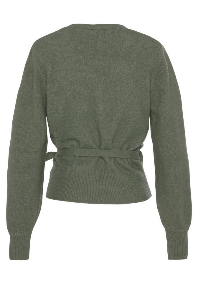 LASCANA Wickelstrickjacke mit breitem Rippbündchen, Loungewear – Bild 4 von 5