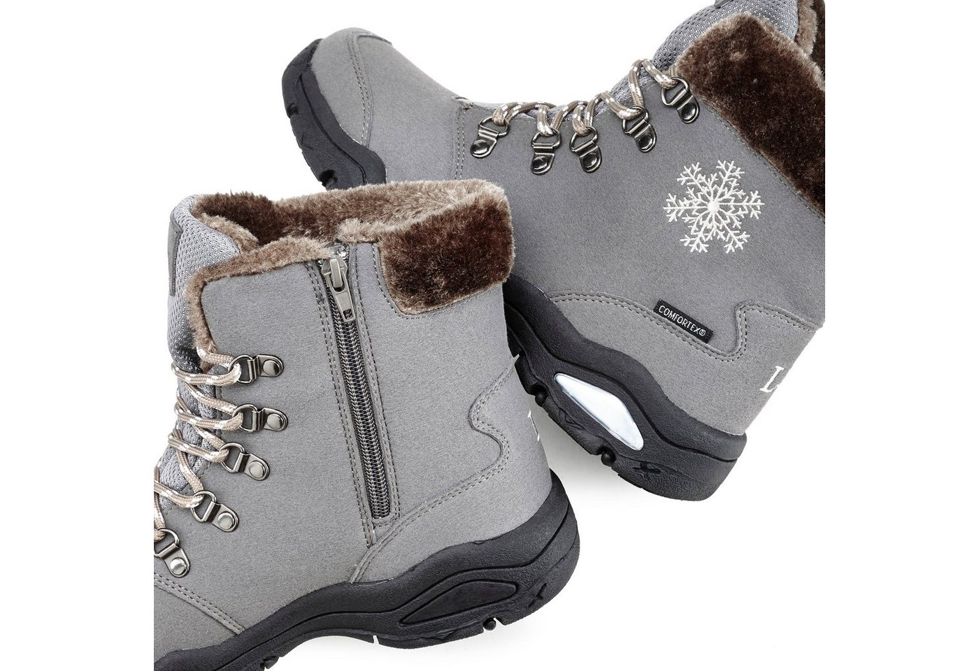 LASCANA Winterboots, Outdoorstiefelette, Stiefel, Stiefelette, Schneestiefel Winterstiefelette mit wind-& wasserabweisender Tex-Membran – Bild 3 von 5