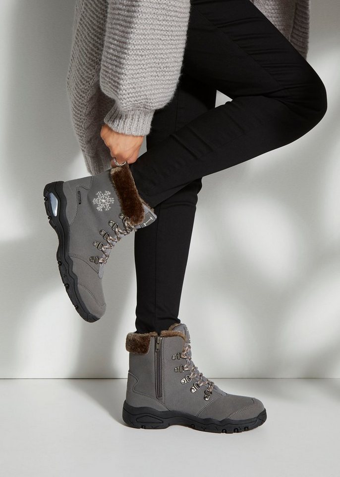 LASCANA Winterboots, Outdoorstiefelette, Stiefel, Stiefelette, Schneestiefel Winterstiefelette mit wind-& wasserabweisender Tex-Membran – Bild 4 von 5