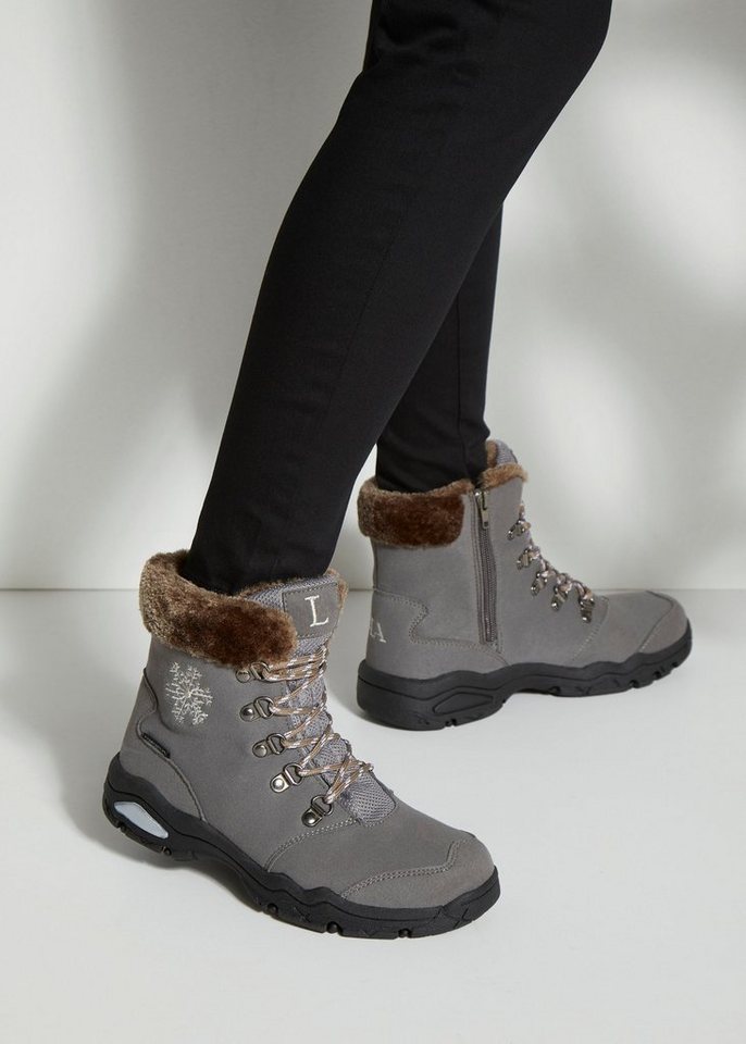 LASCANA Winterboots, Outdoorstiefelette, Stiefel, Stiefelette, Schneestiefel Winterstiefelette mit wind-& wasserabweisender Tex-Membran – Bild 5 von 5