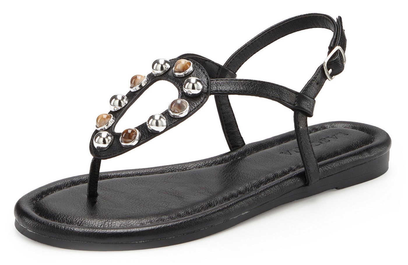 LASCANA Zehentrenner, Sandalette, Sommerschuh, offener Schuh Sandale mit modischen Schmuckelementen VEGAN – Bild 2 von 5
