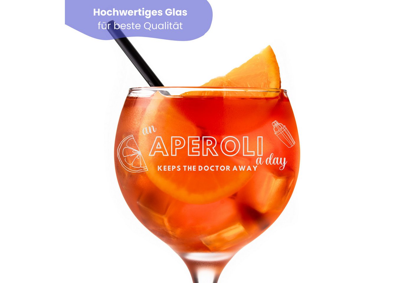 Lasernauten Aperitifglas Spritz Glas mit Gravur 630 ml Cocktailglas mit Spruch Aperitif Gläser – Bild 2 von 4
