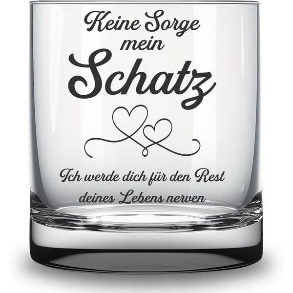 Lasernauten Whiskyglas Trinkglas mit Gravur lustiges Geschenk für Partner Frau Mann Whisky, mit Gravur