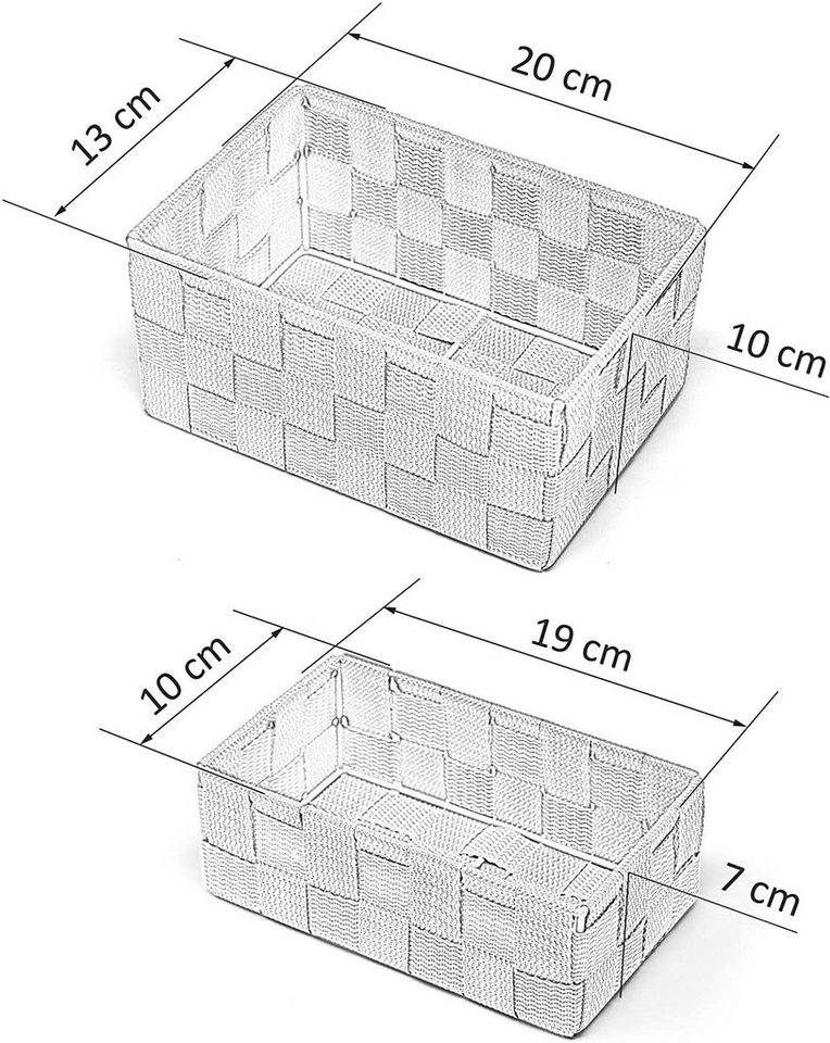 Lashuma Aufbewahrungskorb (Set, 2 St), geflochtene Geschenkboxen schwarz – Bild 2 von 5