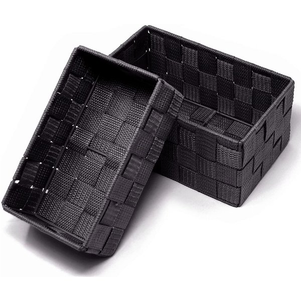 Lashuma Aufbewahrungskorb (Set, 2 St), Regalboxen grau für Badezimmer Zubehör