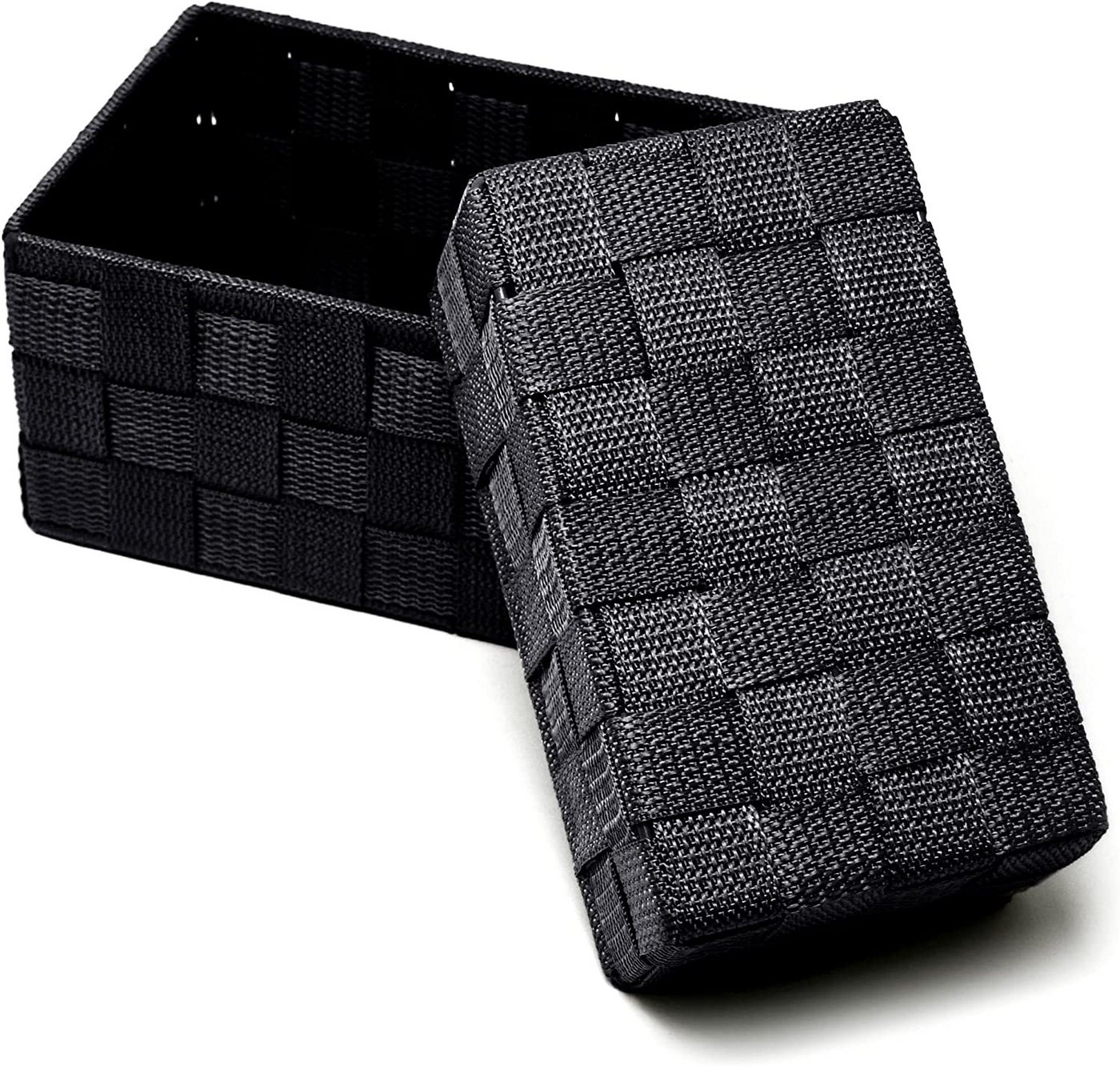 Lashuma Aufbewahrungskorb (Set, 2 St), Regalboxen grau für Badezimmer Zubehör – Bild 5 von 5