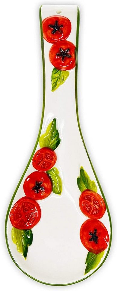 Lashuma Kochlöffelhalter Tomate, (1-tlg., 28 cm), Keramik Löffelhalter mit Tomaten Relief Dekor – Bild 2 von 5