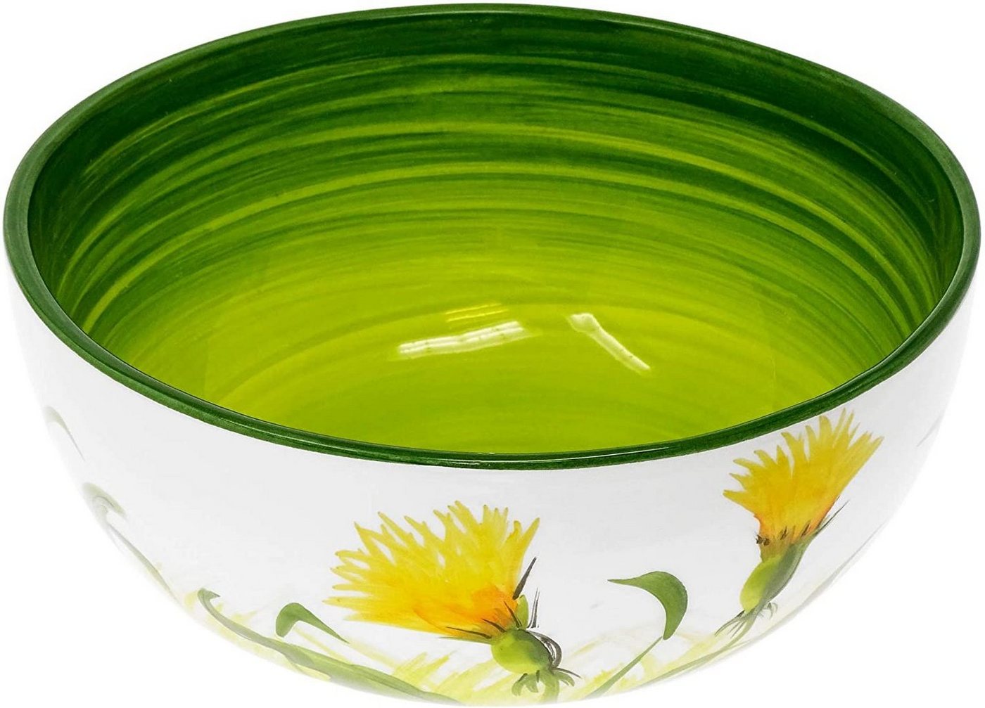 Lashuma Salatschüssel Pusteblume, Keramik, (1-tlg), Runde Deko Schüssel handgemacht 22 cm Ø – Bild 2 von 5