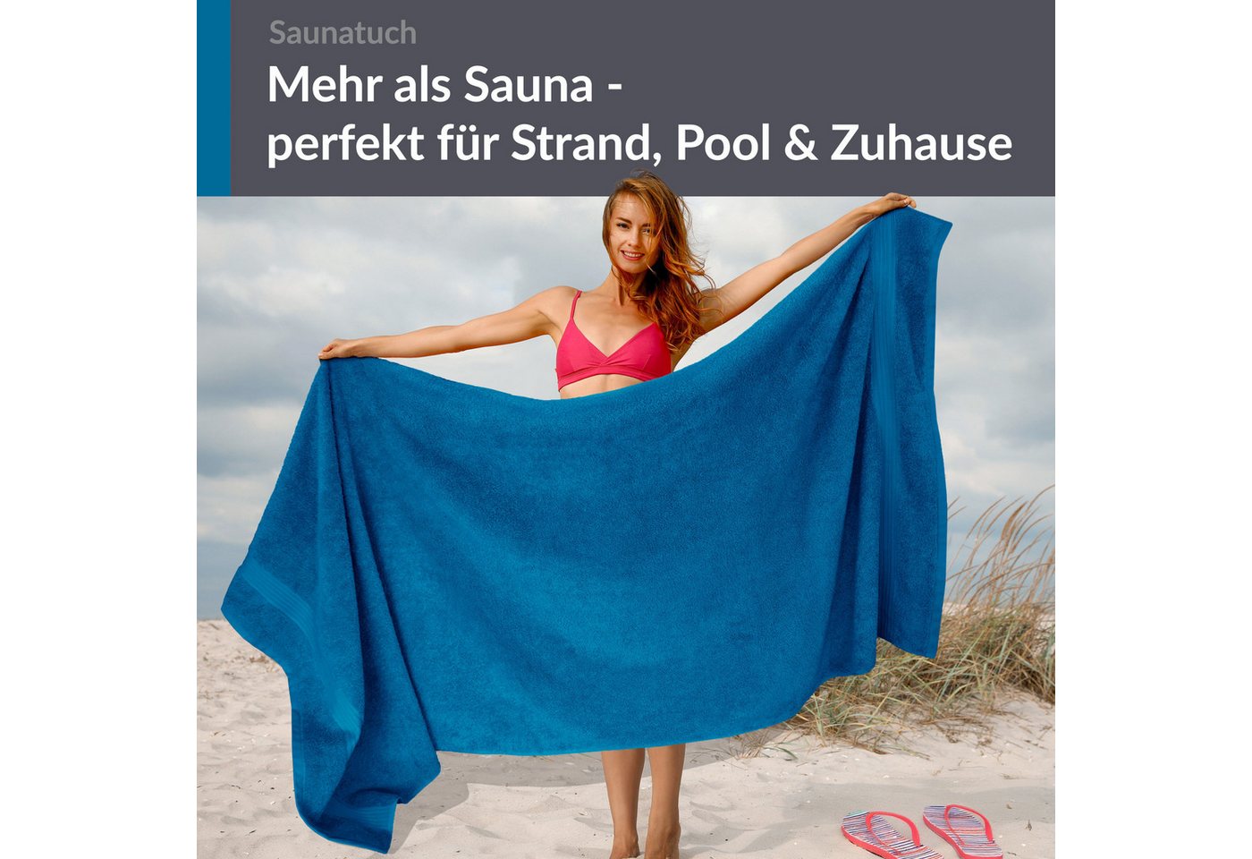 Lashuma Saunatuch XXL Handtuch, Frottee (1-St), Badetuch Damen & Badehandtuch Herren 100x200 cm - Saunahandtuch 80x220 – Bild 3 von 5