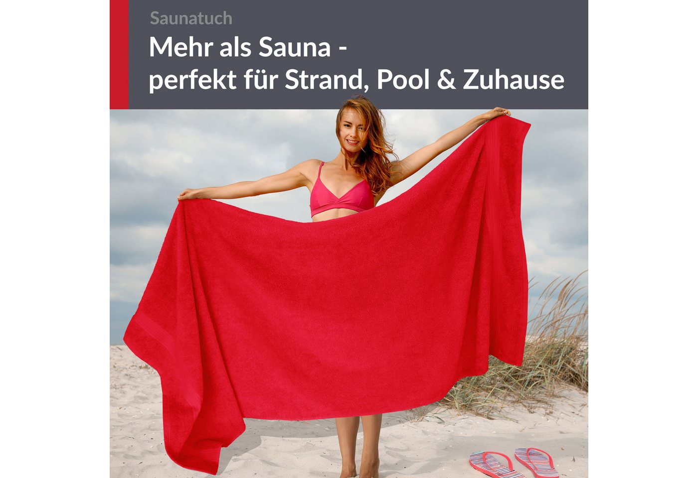 Lashuma Saunatuch XXL Handtuch, Frottee (1-St), Badetuch Damen & Badehandtuch Herren 100x200 cm - Saunahandtuch 80x220 – Bild 3 von 5
