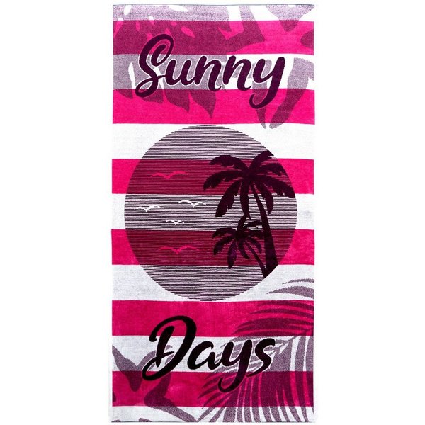 Lashuma Strandtuch Las Palmas, Velours Frottee, Großes Handtuch Velours, Badetuch 90x180 cm