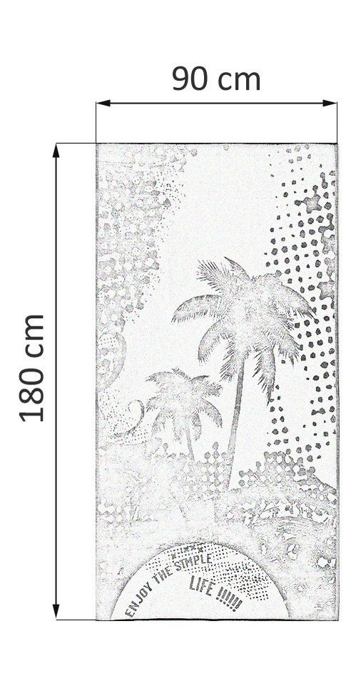 Lashuma Strandtuch Las Palmas, Velours Frottee, Großes Handtuch Velours, Badetuch 90x180 cm – Bild 4 von 5