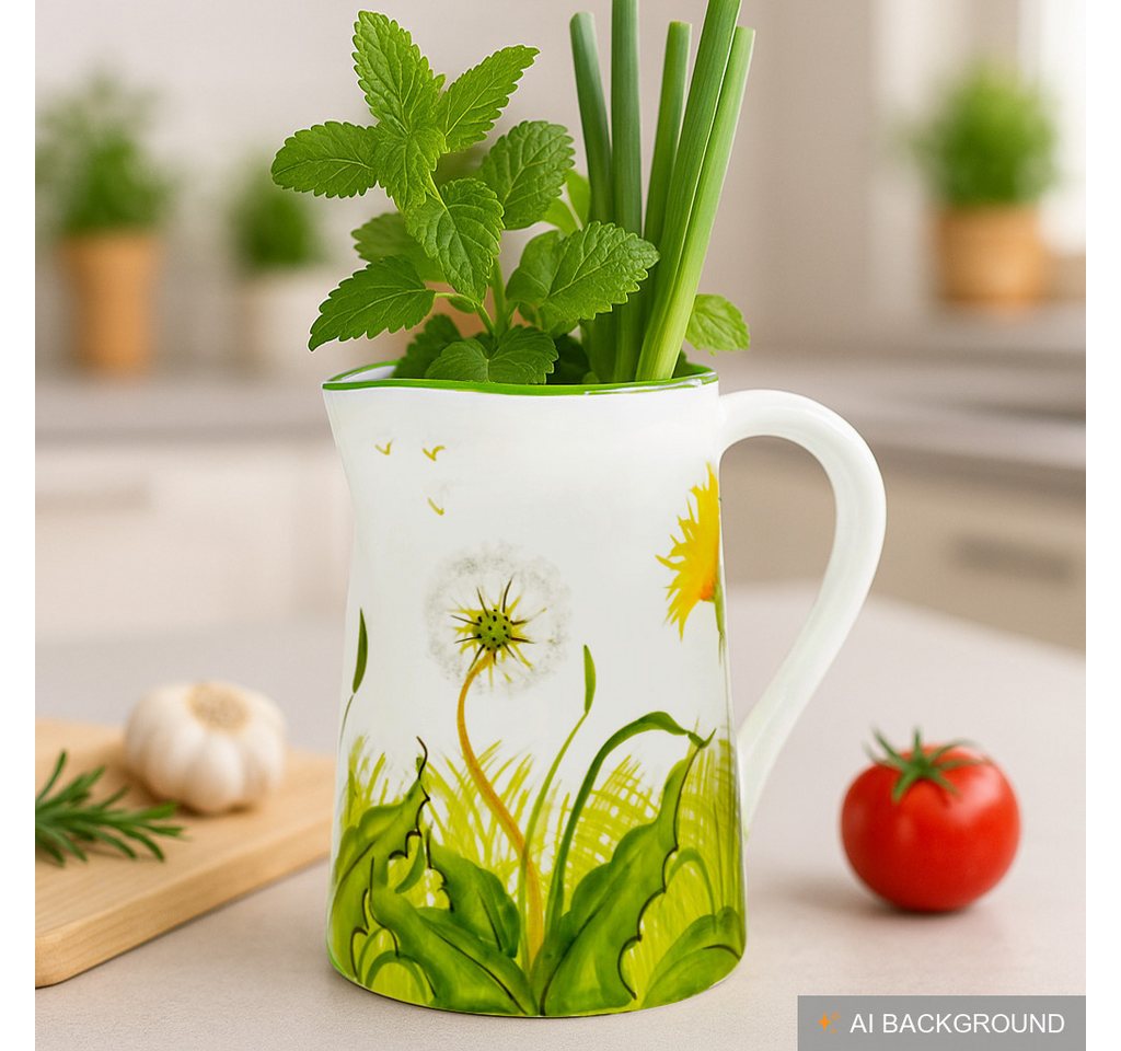 Lashuma Wasserkrug Pusteblume, (1-tlg., 19 cm (1,5 l), italienischer Krug Keramik handgemacht – Bild 2 von 5