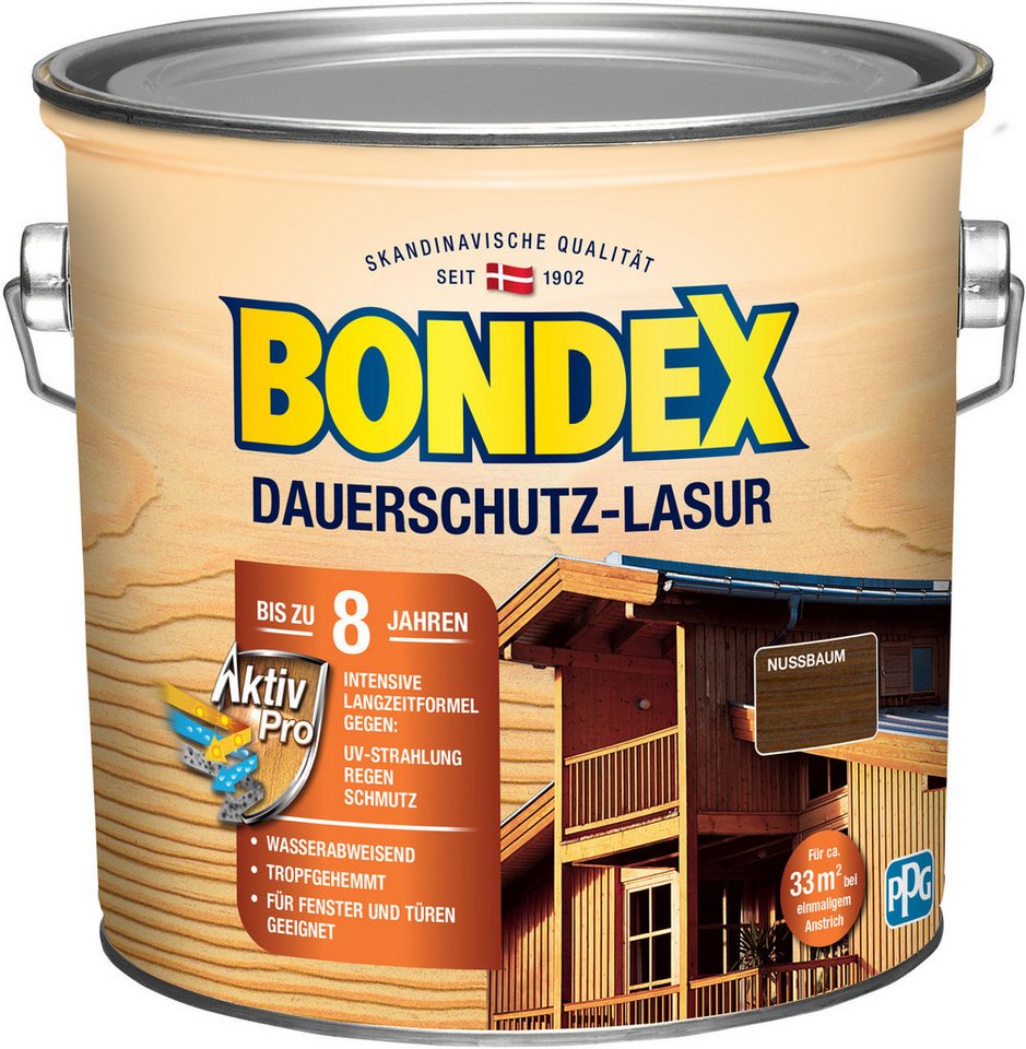 Bondex Lasur Bondex Dauerschutz Lasur 2,5 L nussbaum – Bild 4 von 4